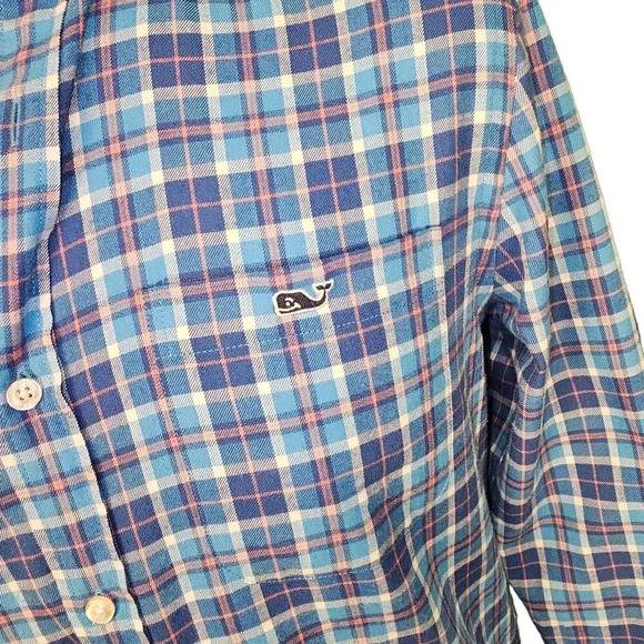 Vineyard Vines Plaskett Creek Performance Flannel Classic Tucker Shirt Small - Picture 3 of 3
